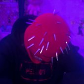 LBG WEARING LIL BRUH GWOP X WITCH KITTY SPIKED MASK