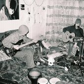 2/3 of the band rehearsing at home