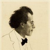 Gustav Mahler, by Emil Orlik, 1902