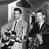 Ricky with bandmember James Burton