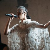 FKA Twigs perfoming at the Valentino menswear