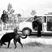 john, yoko, and a beautiful dog <3