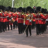 Welsh guards band on the Mall