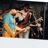 Rick and Al as Six Shooter touring with Lee Roy Parnell in 1996.