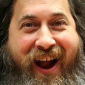 Stallman's happy face