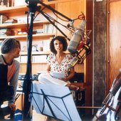 Ryuichi Sakamoto / Paula Morelenbaum / Jacques Morelenbaum at Tom Jobim’s house in Rio