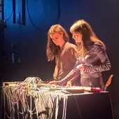 Swedish duo Aset (Anja Enerud & Sofia Tofik) performing at Idealfest Fylkingen, November 2022