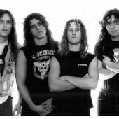 SH - From left to right: James Murphy, Chuck Schuldiner, Bill Andrews, Terry Butler