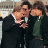 czech press photo: havel & rolling stones (pekarek)