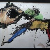 Cover from EP Colorful dog, painted