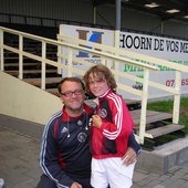 Joop Leeuwendaal and an AFC Ajax youth player