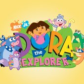 Dora the Explorer logo and cast