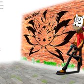 Young Youkaifox in Wall