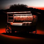 dessert stand sells corn at night