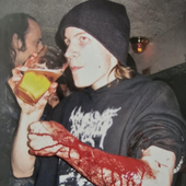 Just Kim enjoying a beer