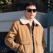 Brandon Wardell in Brown Jacket