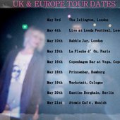May 2013 UK/EU Tour Dates