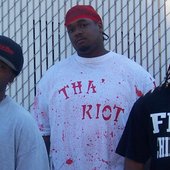 Tha Riot Squad (Left to Right) Cau2G$, Bynoe, and Stack Bundles