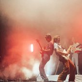 Colin having a cool guitar moment with Sloan from Dayglow.