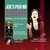 Announcemet for the performance at Joe's Pub