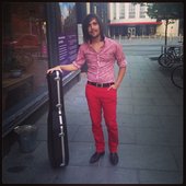 Matt Henshaw in Pink nd Red