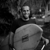 another cool surfboard meets old bike photo