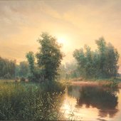 \"Sun.River\",50x70,oil/canvas