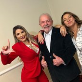 o presidente, a primeira dama e a filha deles