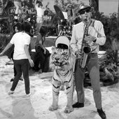 Dick Heckstall-Smith in a still from \"Gonks Go Beat\" movie