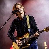 Aleksejs Macions playing guitar