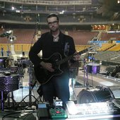 Setting up before a major concert in Portugal