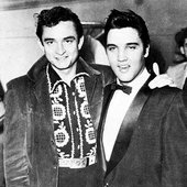 Johnny Cash with Elvis Presley