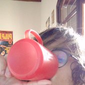 Virgingod holding a mug