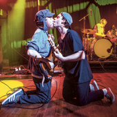 Mac and Pierce kissing