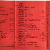 Early 1980s cassette inlay, featuring Turf, Jenever en Achterdocht