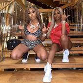 city girls stairs photoshoot