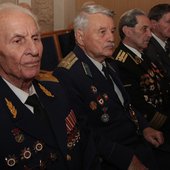 World War II veterans at a concert