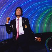 Michael Jackson photographed by Lynn Goldsmith at Epcot Center, 1984