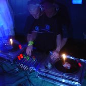 DJing at Emergency Medical Techno, 2003