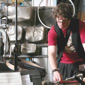 Michael Mellender in his Oakland studio