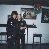 David and Michael Angelo Batio backstage at a DSG show in early 2004.