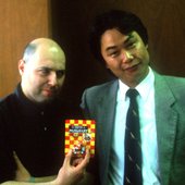 Simon Harris with Shigeru Miyamoto