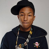 Pharrell wearing his bbc ice cream everything