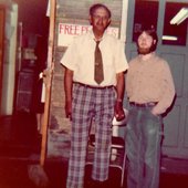 In front of the Genesee Co-op Teahouse with Larry Scahill.jpg