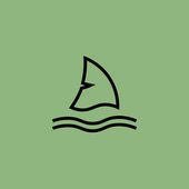 Putrid Shark Logo (black on green)