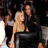 Paris Hilton got up close and personal with singer Ciara