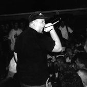 Mike with the Montville hat delivering the fury, Judge at Fenders 8/4/89, Photo: Dave Sine