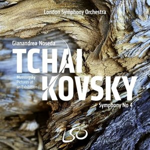 “Tchaikovsky: Symphony No. 4 - Mussorgsky: Pictures at an Exhibition”的封面