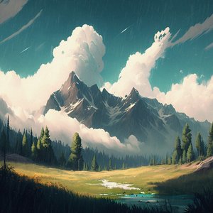 “Ghibli Rainy Day Piano Collection”的封面