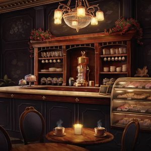 “Dreamy Paris Cafe”的封面